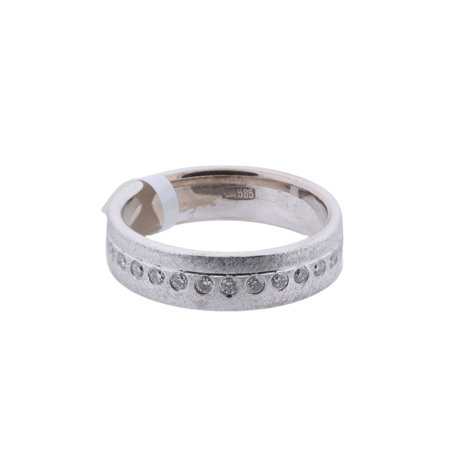 Non Signe / Unsigned 14K White Gold Ring with 30 Natural Diamonds