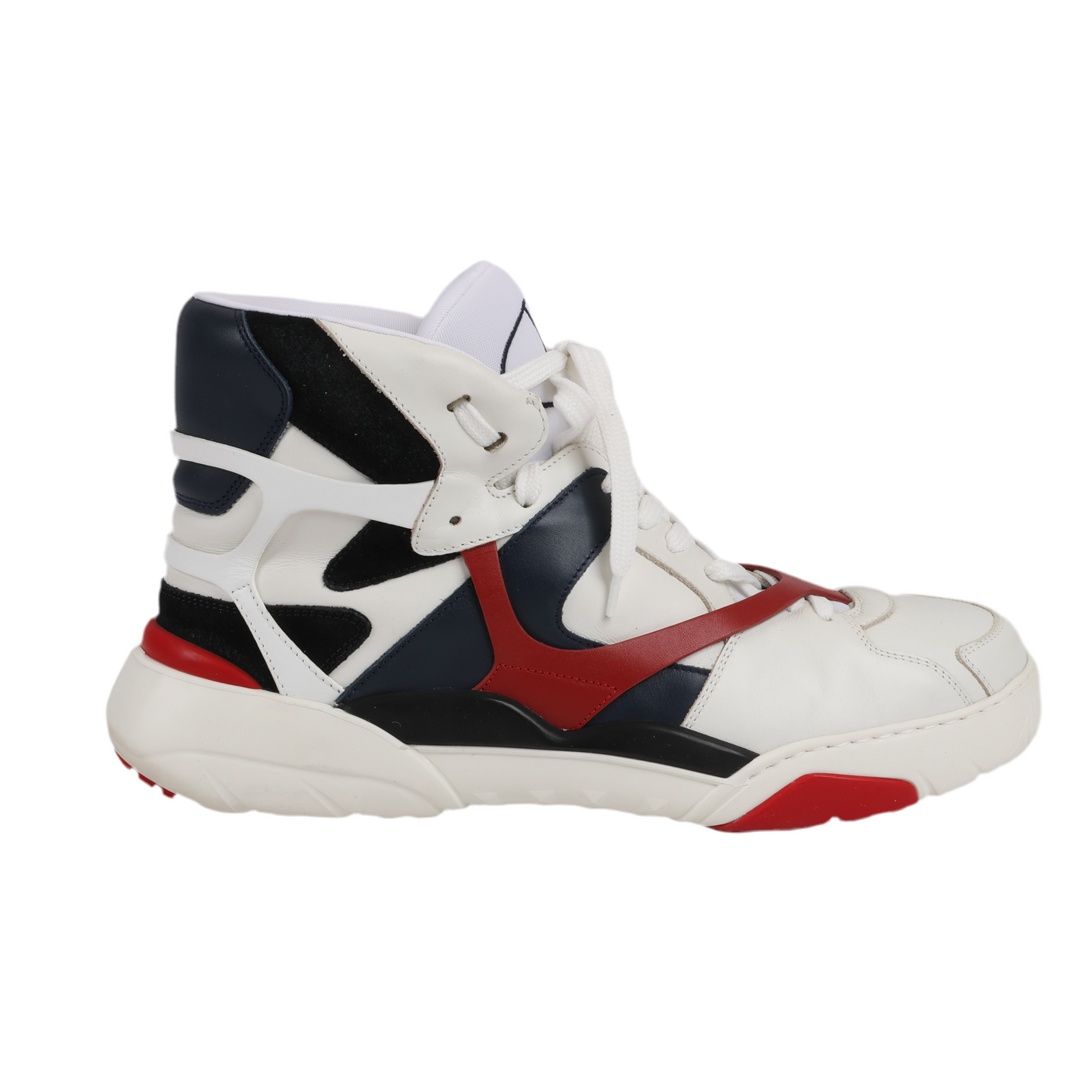 Valentino Garavani Leather High-top Sneakers in Multicolor, Size 44 EU