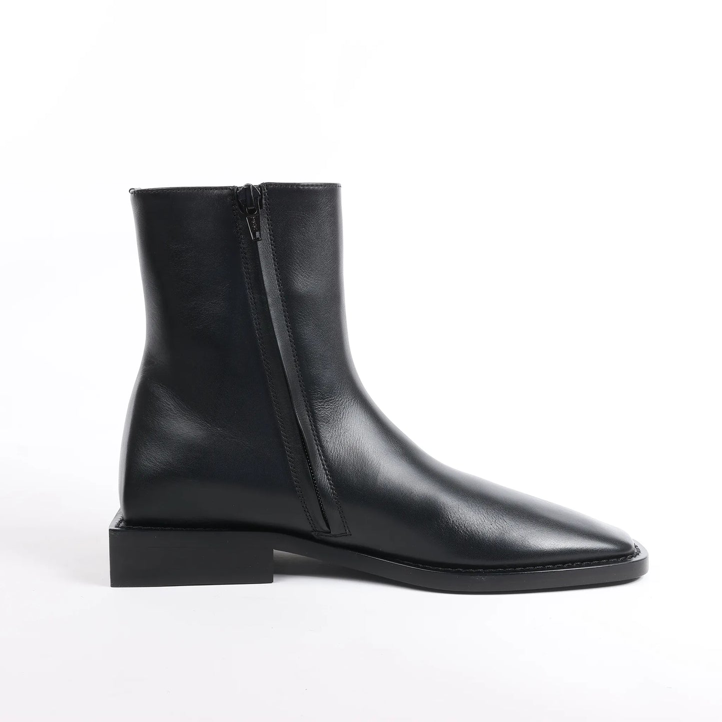 Balenciaga BB Logo Leather Ankle Boots in Black 616349, Size 37 EU