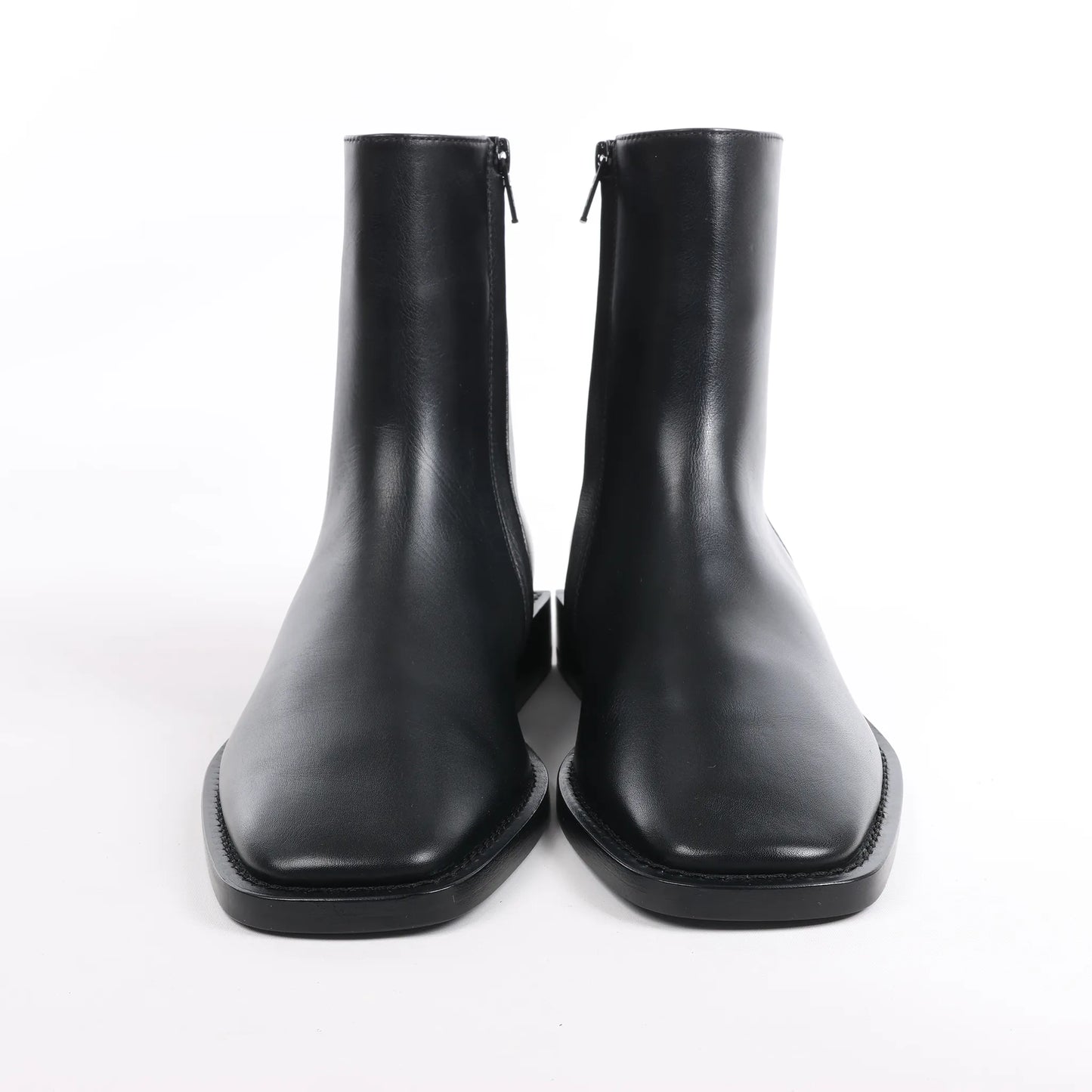 Balenciaga BB Logo Leather Ankle Boots in Black 616349, Size 37 EU