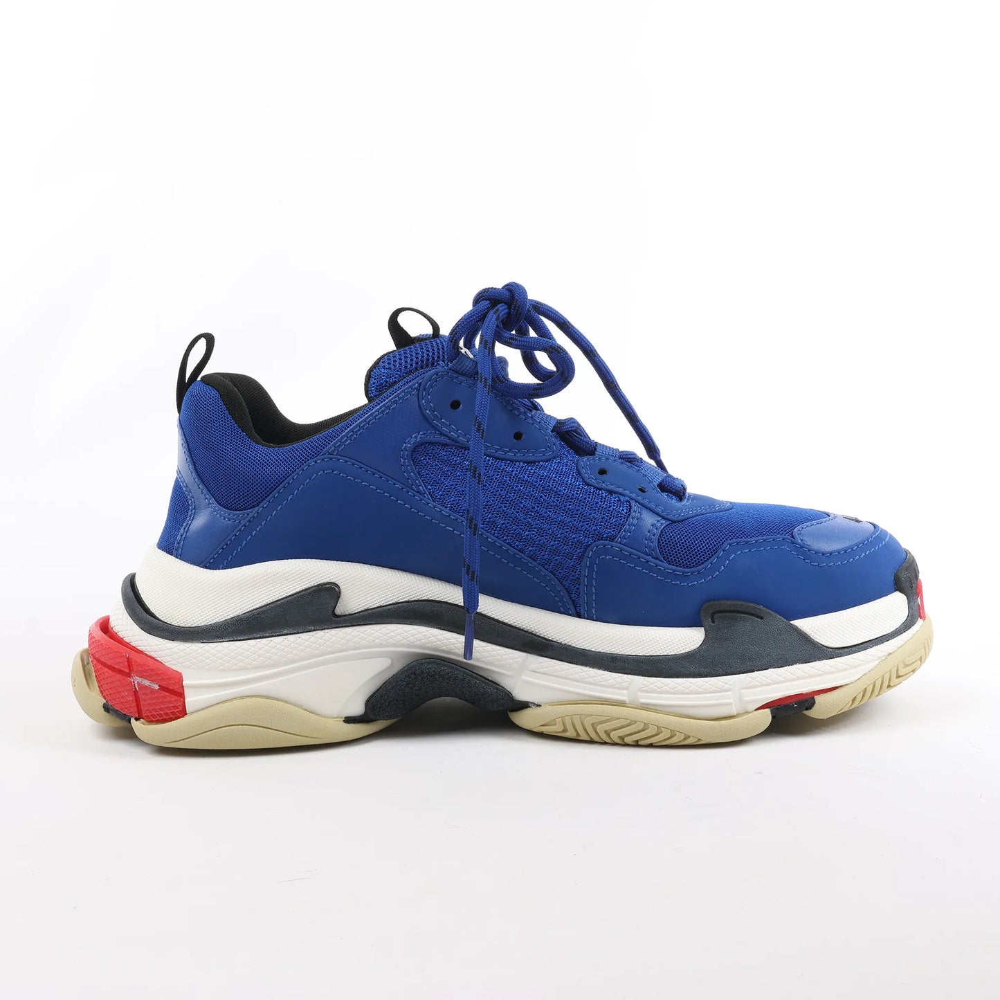 Balenciaga Triple S Leather Sneakers in Blue 536737, Size 44 EU