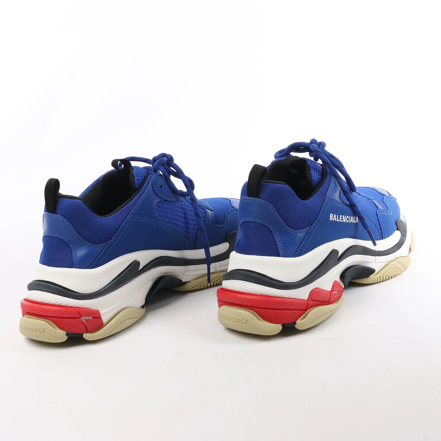 Balenciaga Triple S Leather Sneakers in Blue 536737, Size 44 EU