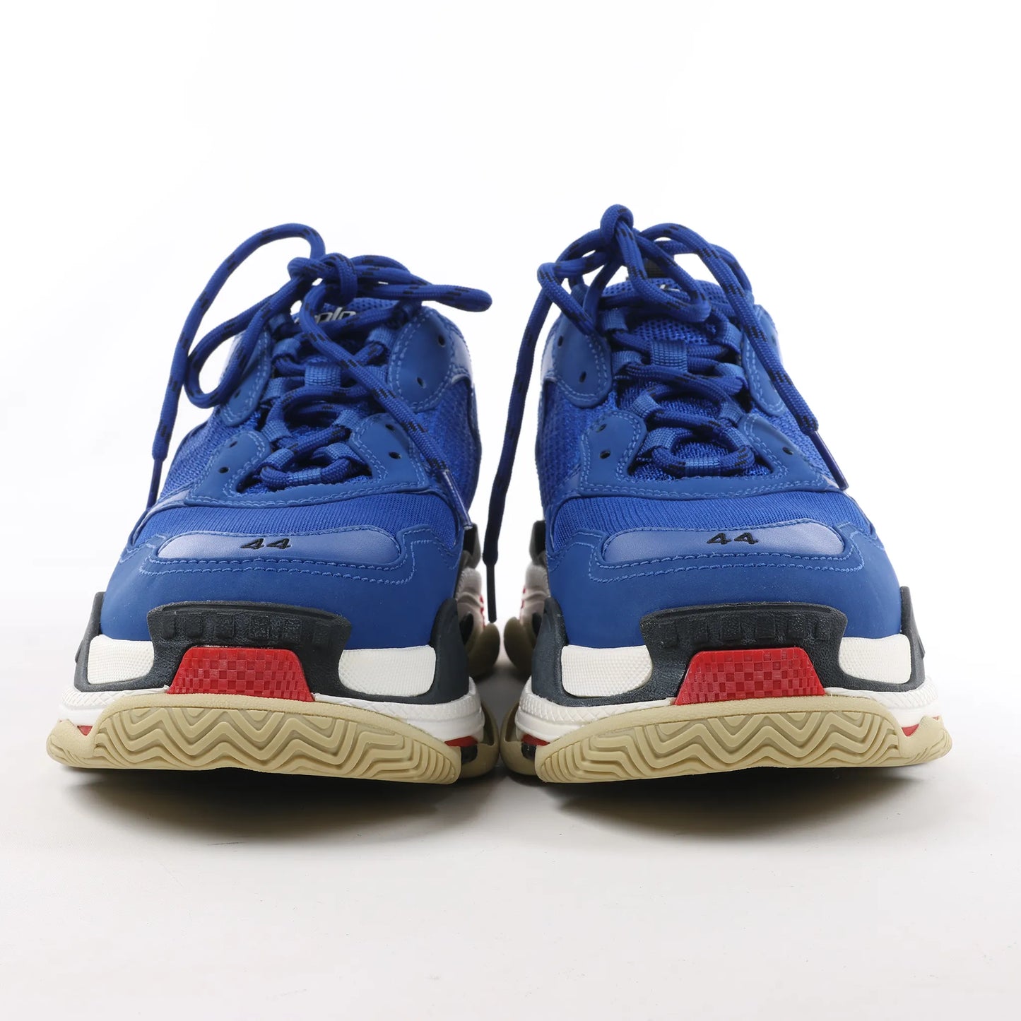Balenciaga Triple S Leather Sneakers in Blue 536737, Size 44 EU