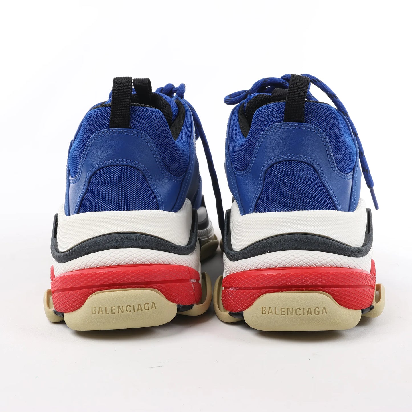 Balenciaga Triple S Leather Sneakers in Blue 536737, Size 44 EU