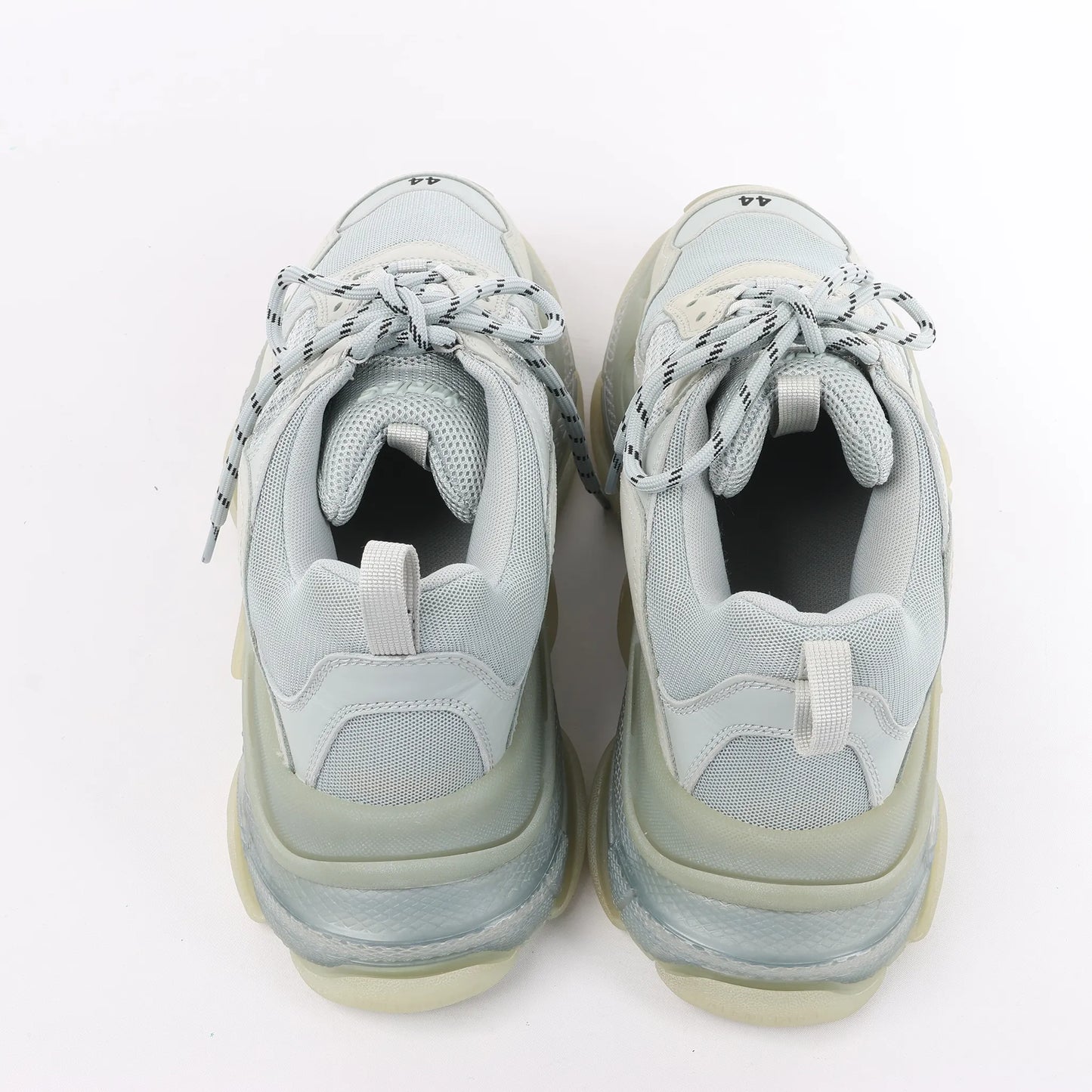 Balenciaga Triple S Mesh x Leather Sneakers in Gray 541624, Size 44 EU