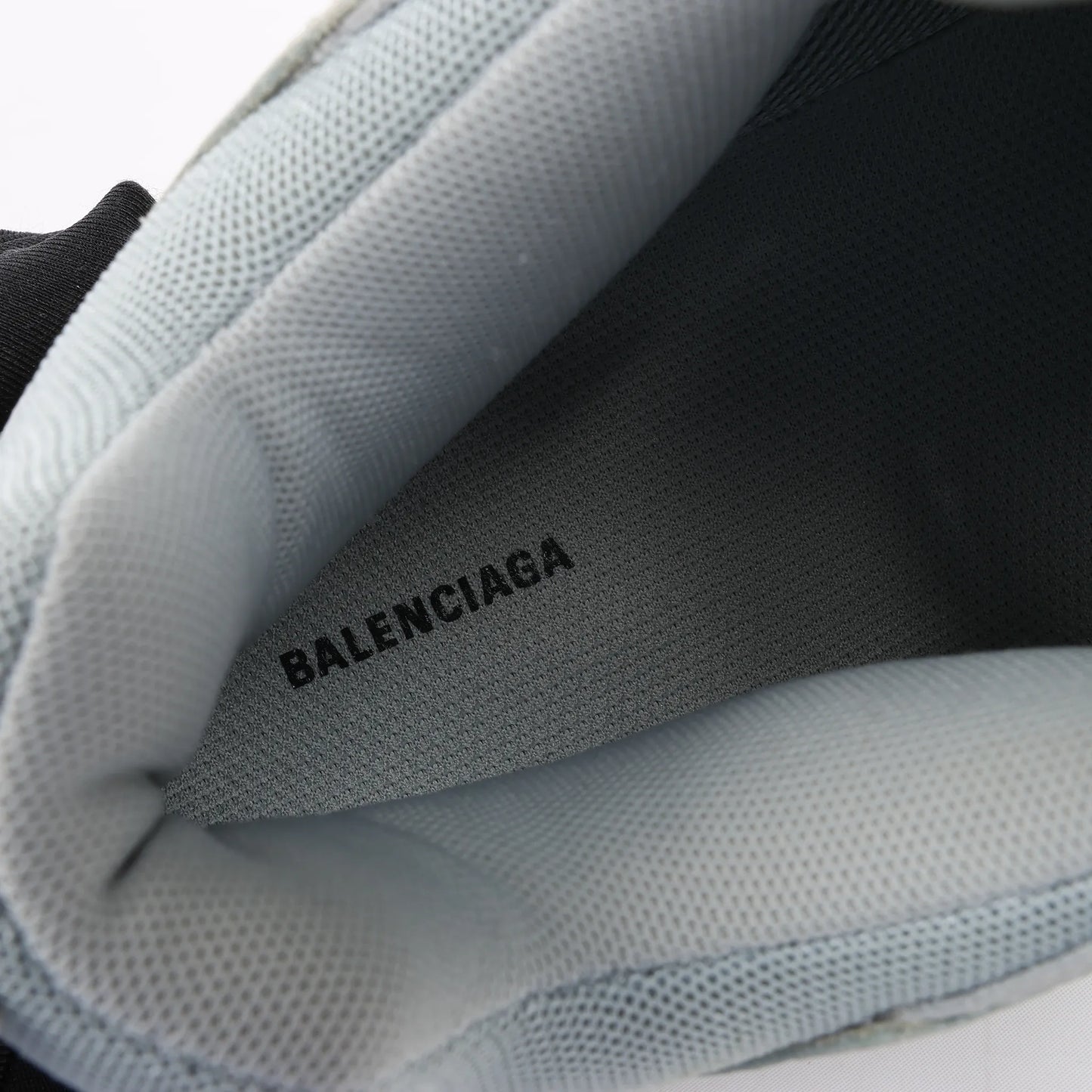 Balenciaga Triple S Mesh x Leather Sneakers in Gray 541624, Size 44 EU