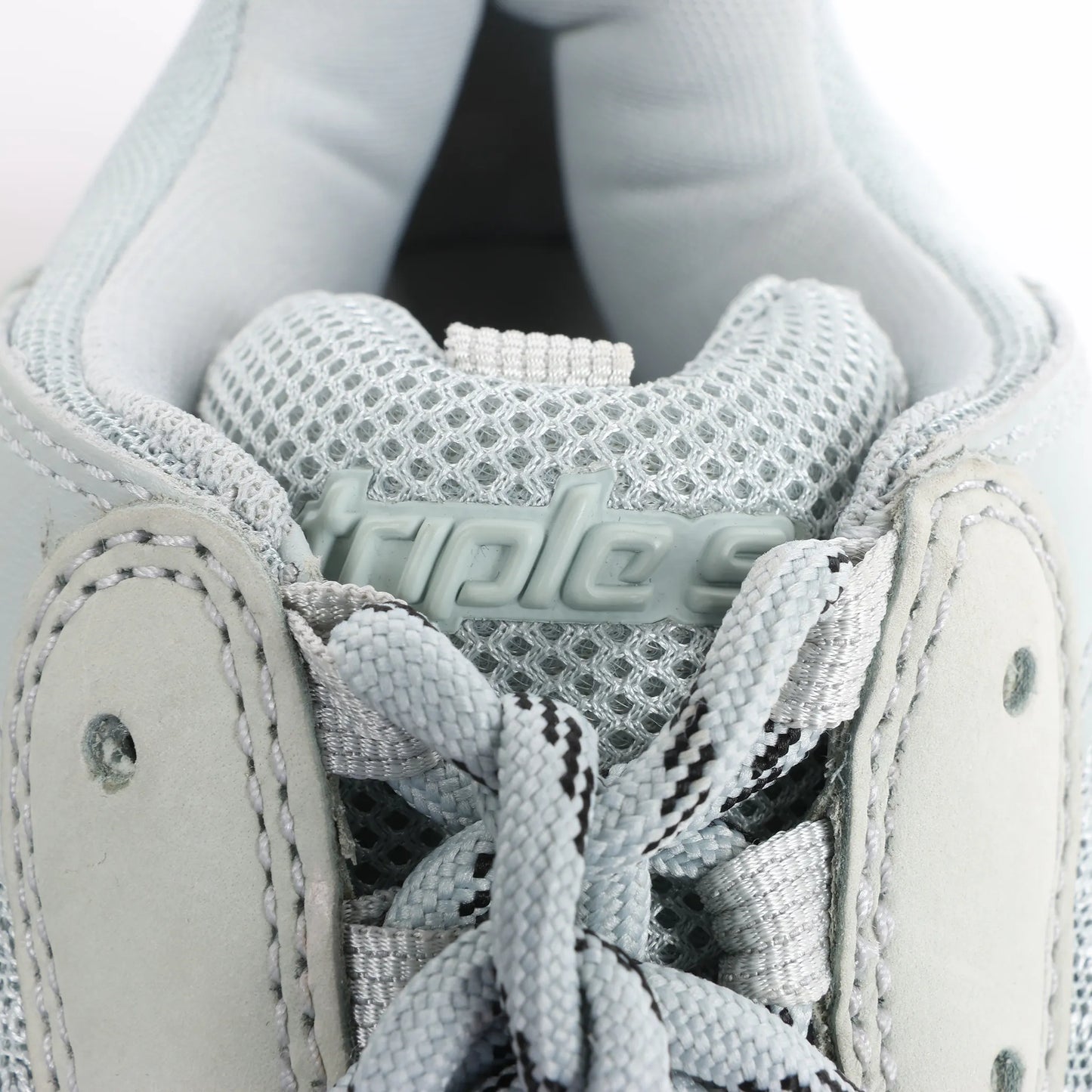Balenciaga Triple S Mesh x Leather Sneakers in Gray 541624, Size 44 EU