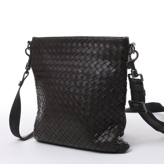 Bottega Veneta Nappa Intrecciato VN Crossbody Messenger Bag Brown 276357