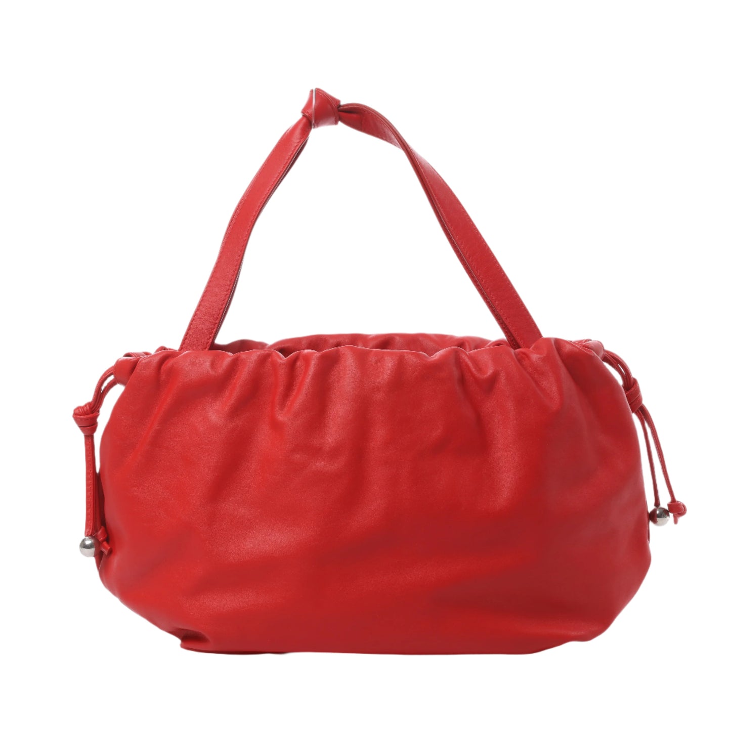 Bottega Veneta Bulb Smooth Leather Shoulder Bag in Red