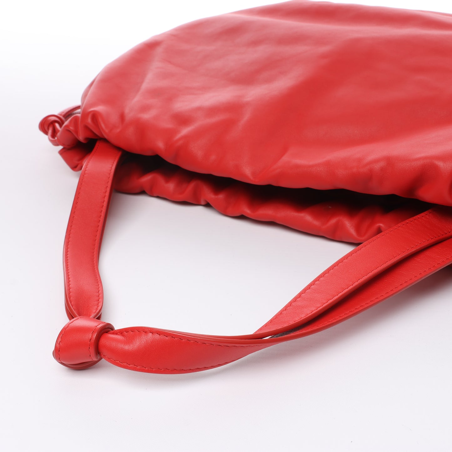 Bottega Veneta Bulb Smooth Leather Shoulder Bag in Red