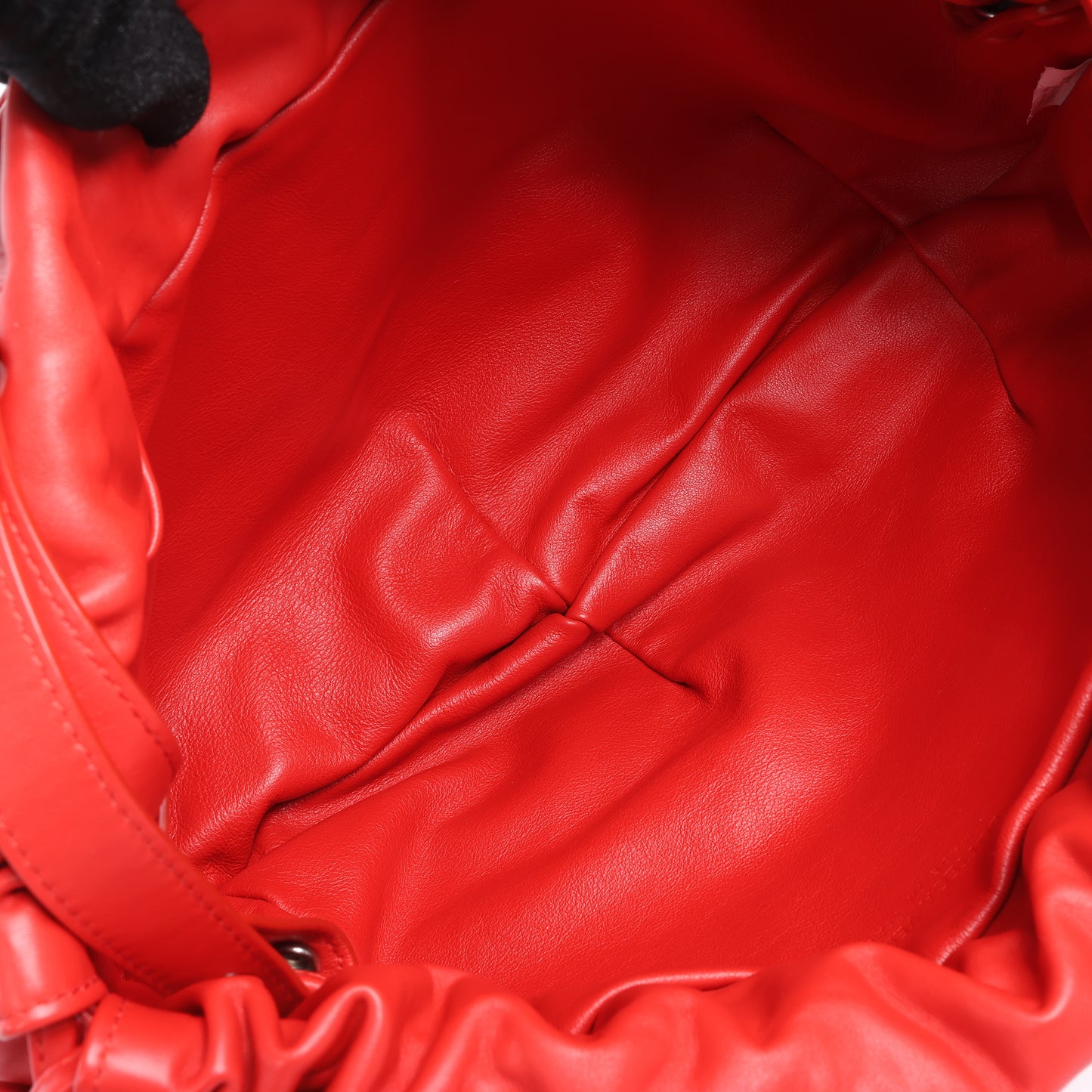 Bottega Veneta Bulb Smooth Leather Shoulder Bag in Red
