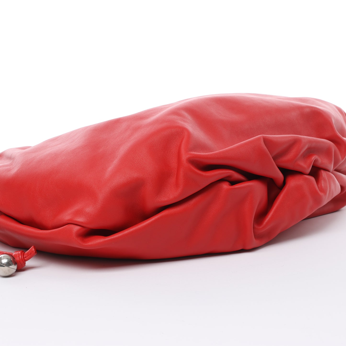 Bottega Veneta Bulb Smooth Leather Shoulder Bag in Red