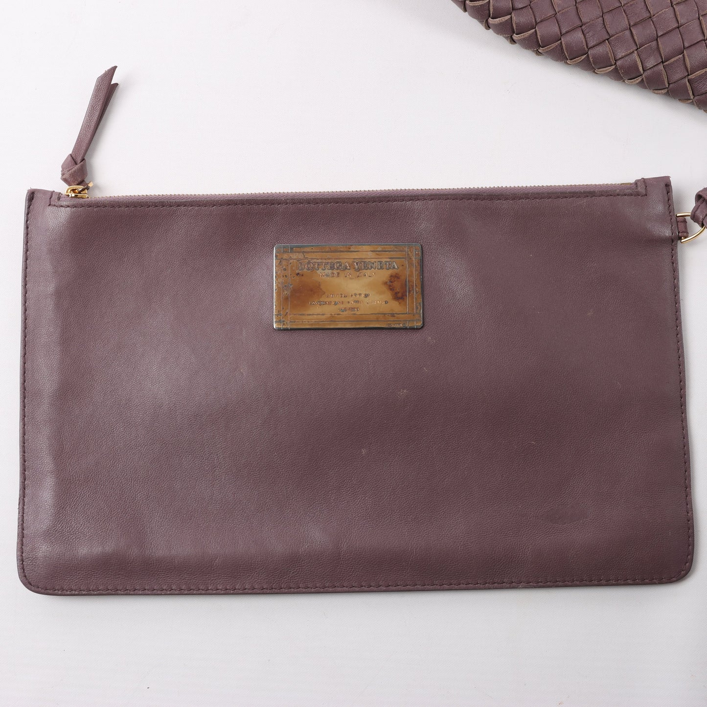 Bottega Veneta Intrecciato Cabat MM Cabas en cuir en vieux rose taupe