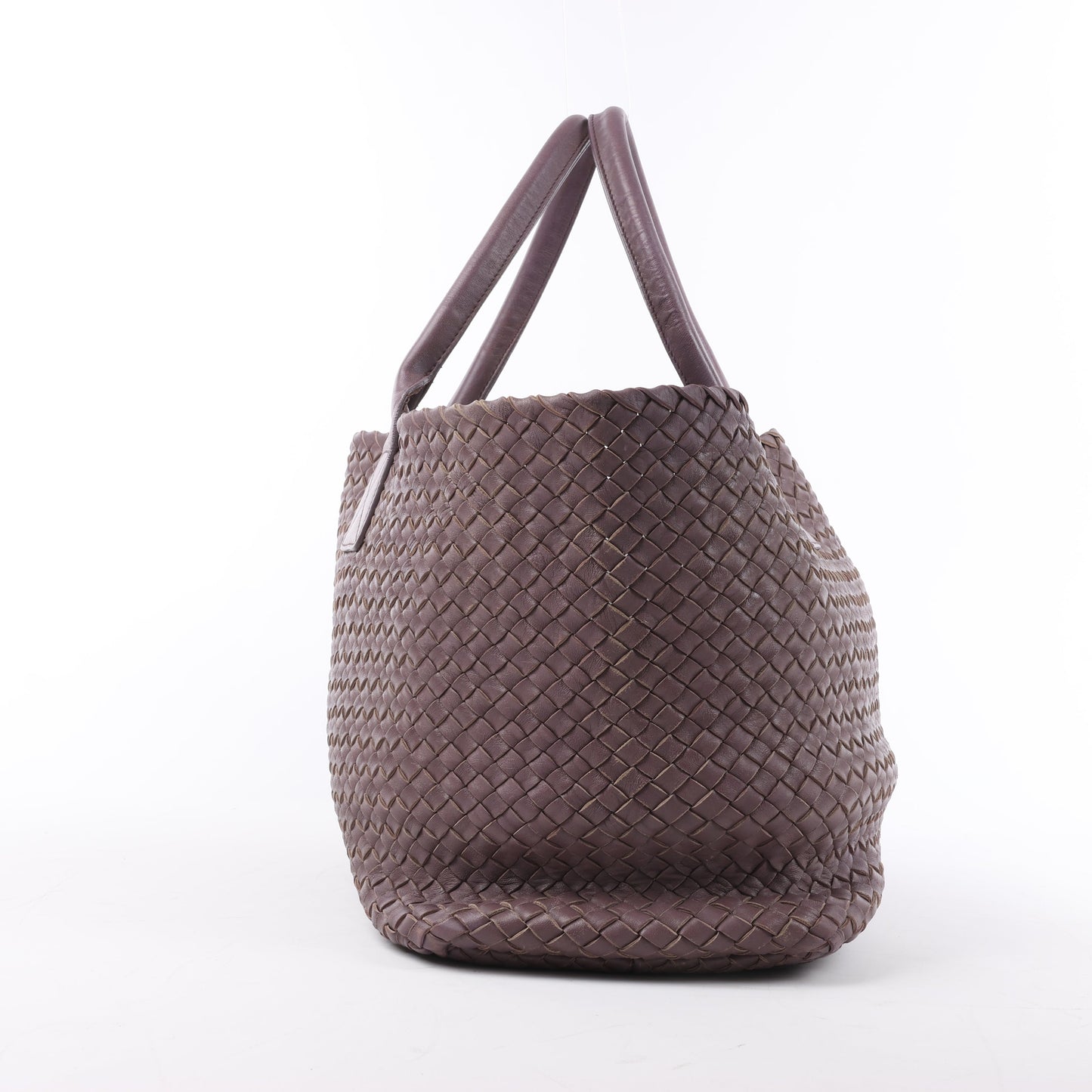 Bottega Veneta Intrecciato Cabat MM Cabas en cuir en vieux rose taupe