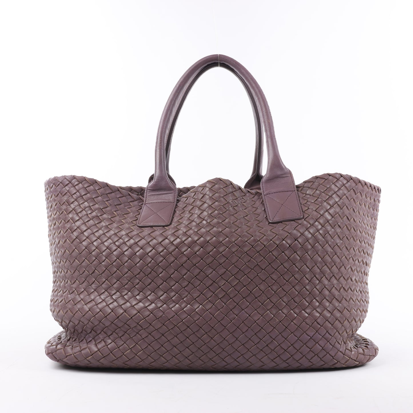 Bottega Veneta Intrecciato Cabat MM Cabas en cuir en vieux rose taupe