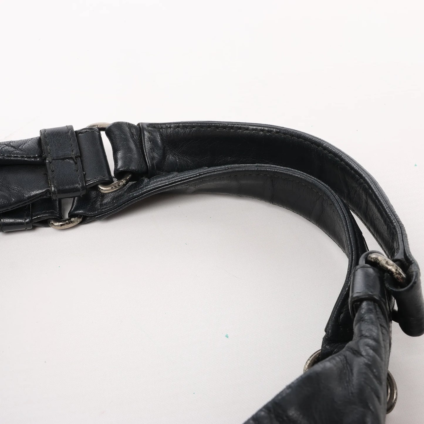 Bottega Veneta Intrecciato Campana Leather Shoulder bag in Black 125787