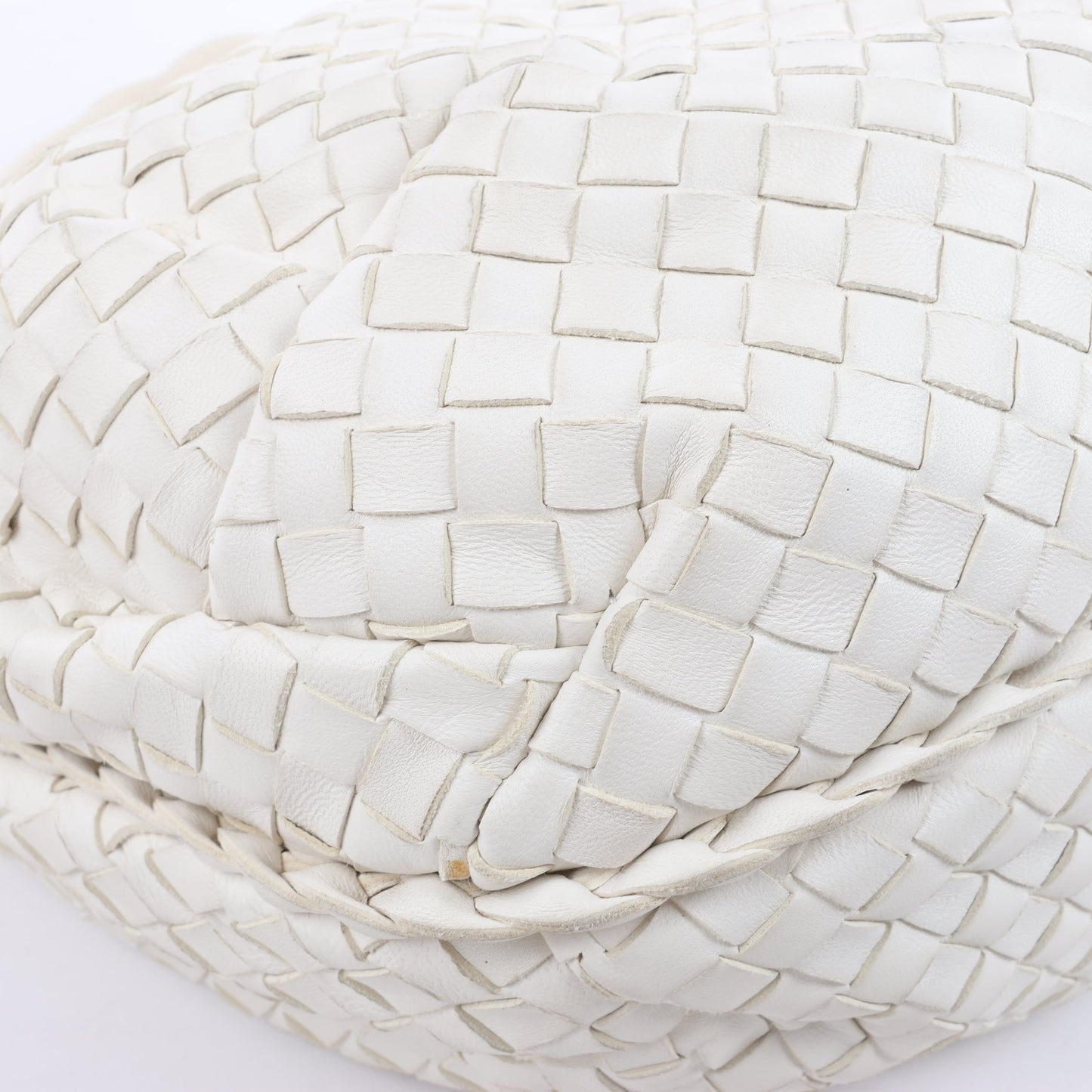 Bottega Veneta Intrecciato Hobo Leather Shoulder bag in White