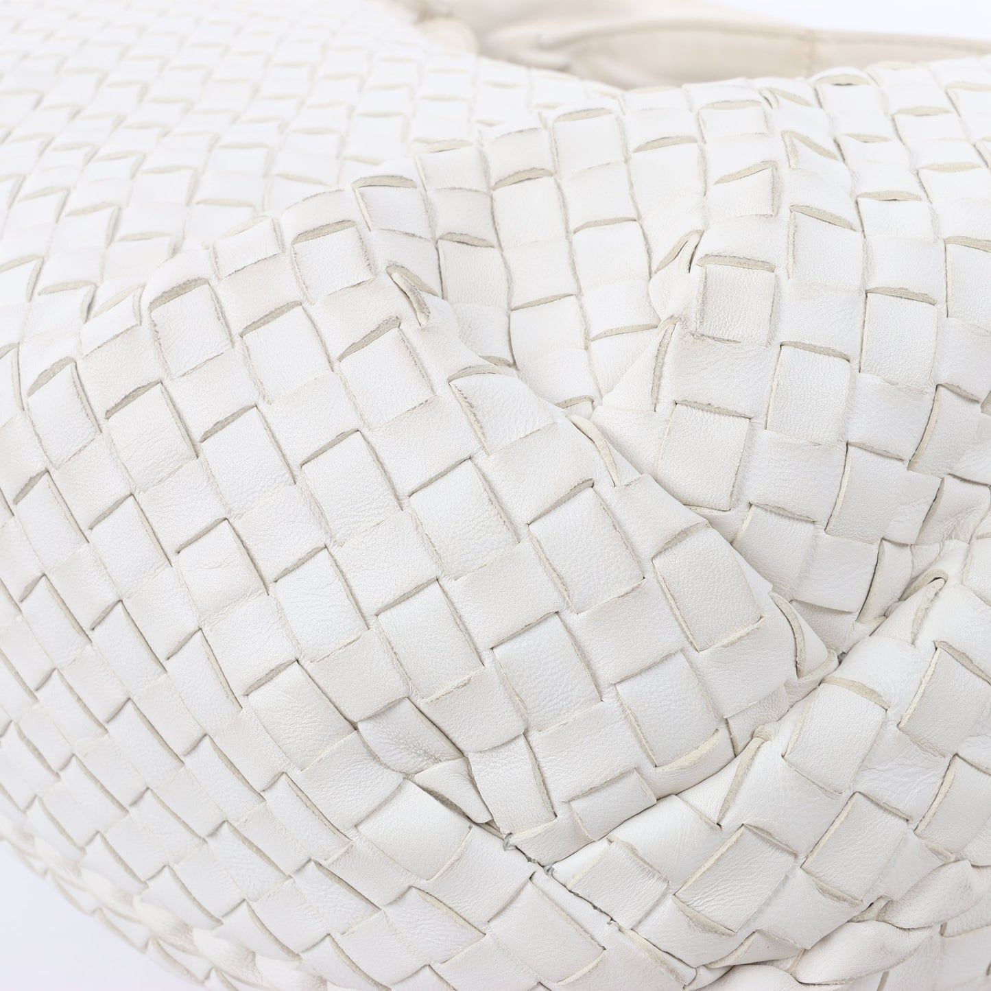 Bottega Veneta Intrecciato Hobo Leather Shoulder bag in White