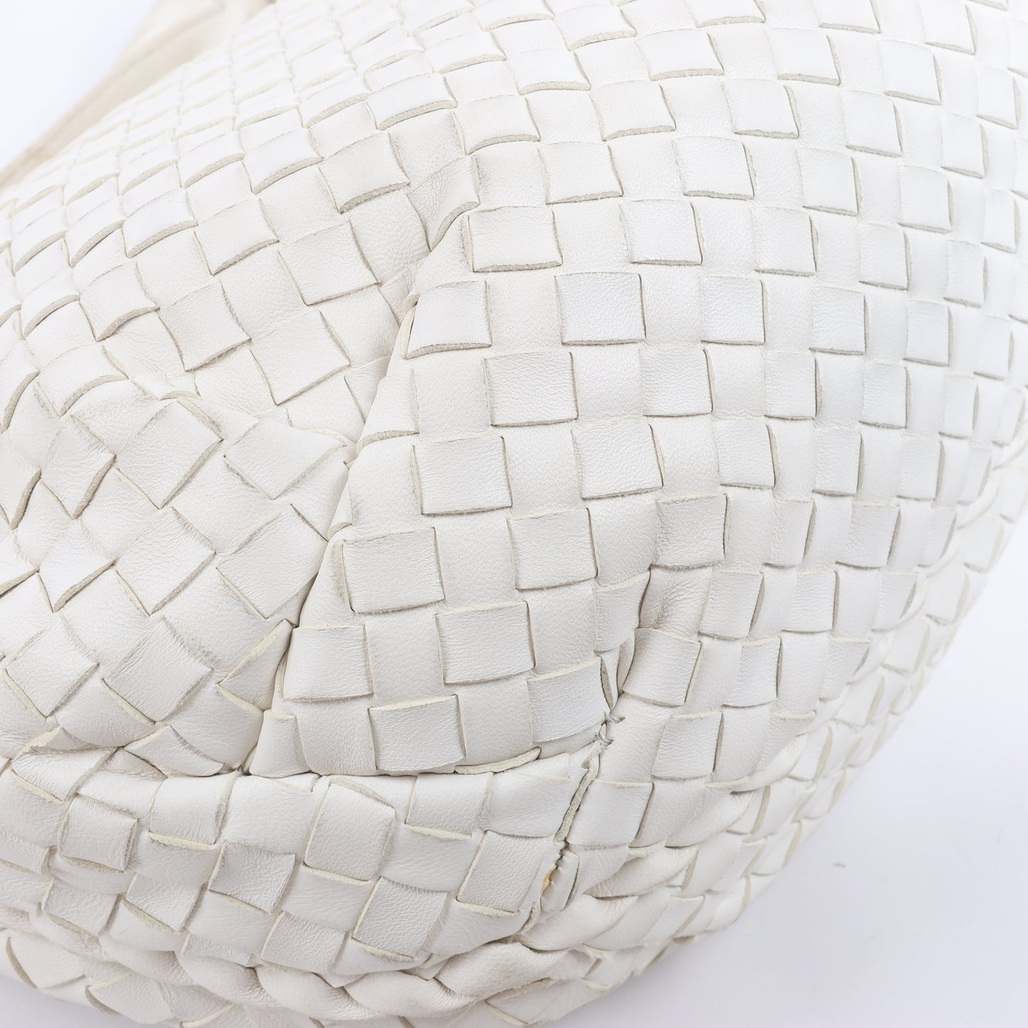 Bottega Veneta Intrecciato Hobo Leather Shoulder bag in White