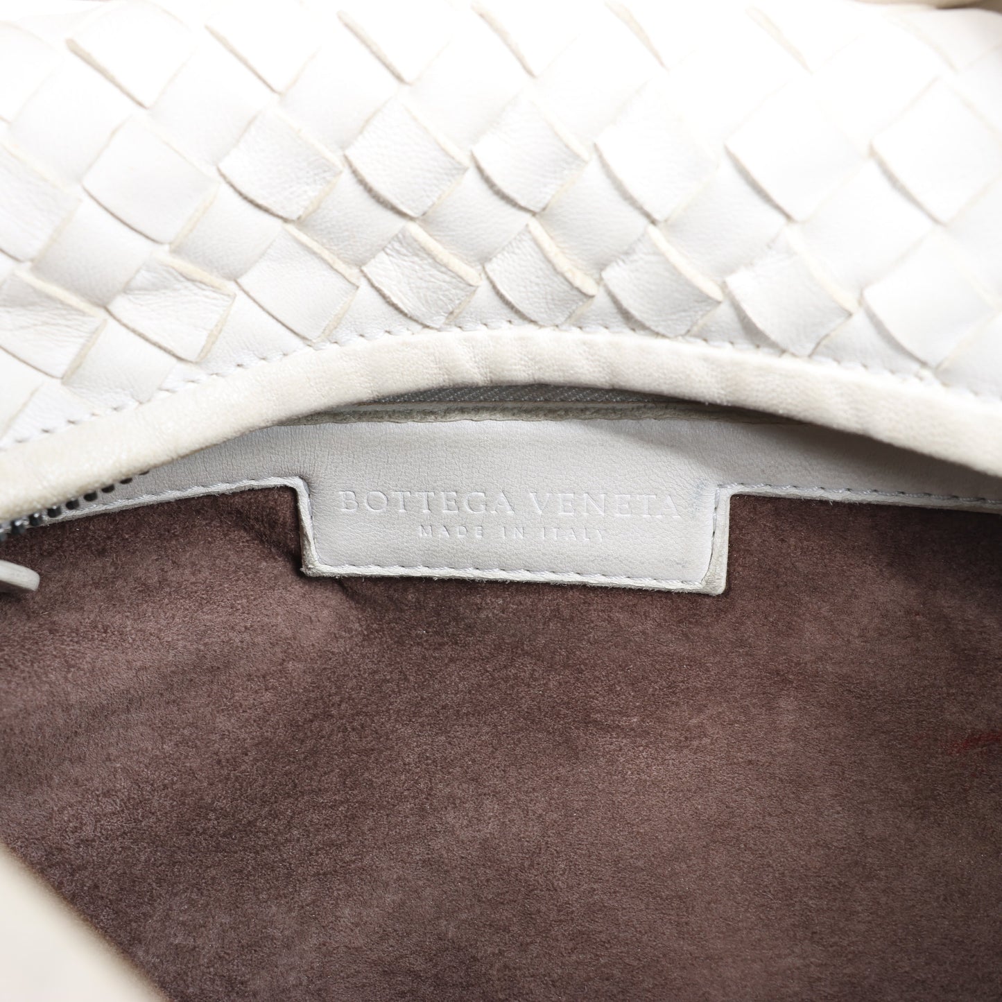Bottega Veneta Intrecciato Hobo Leather Shoulder bag in White
