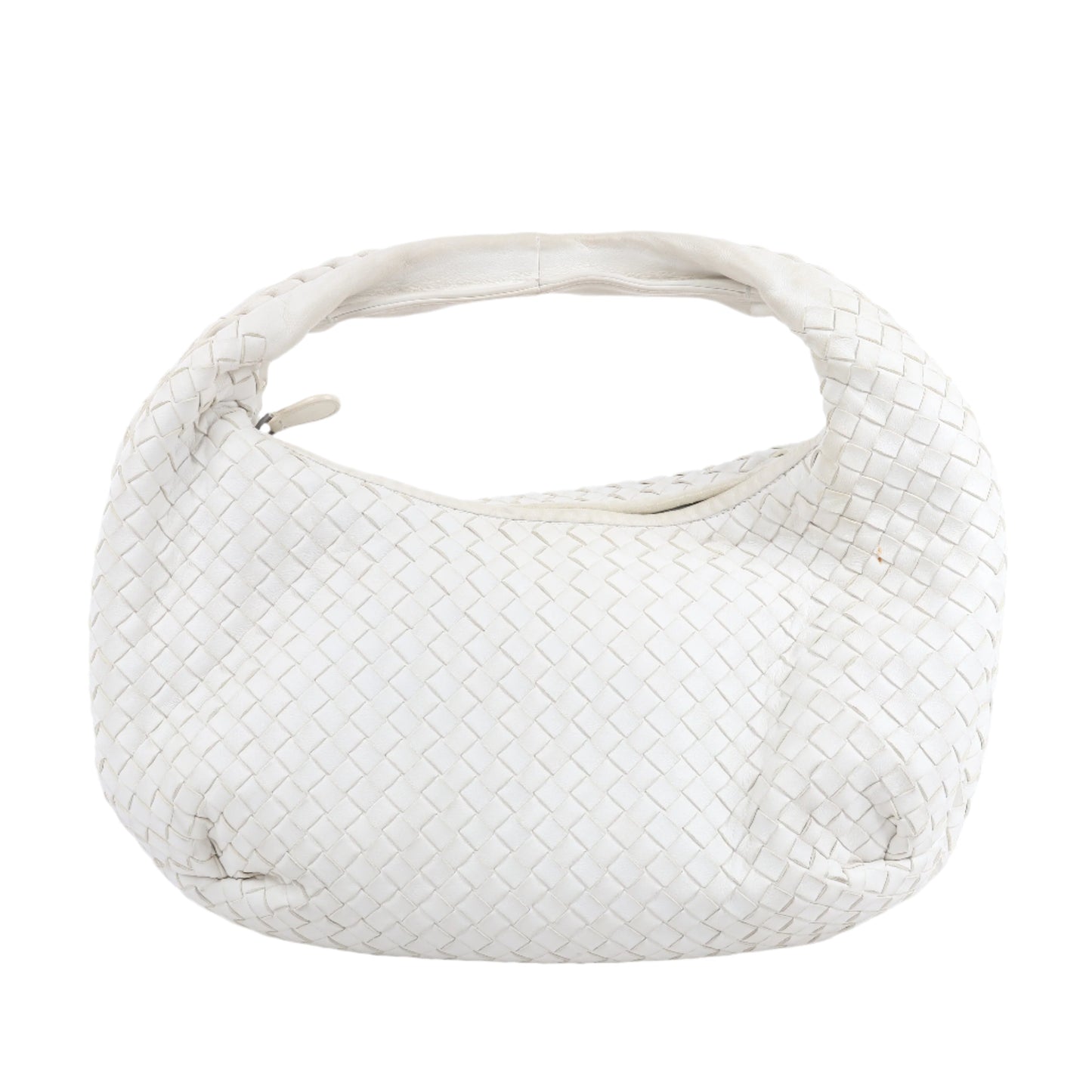 Bottega Veneta Intrecciato Hobo Leather Shoulder bag in White