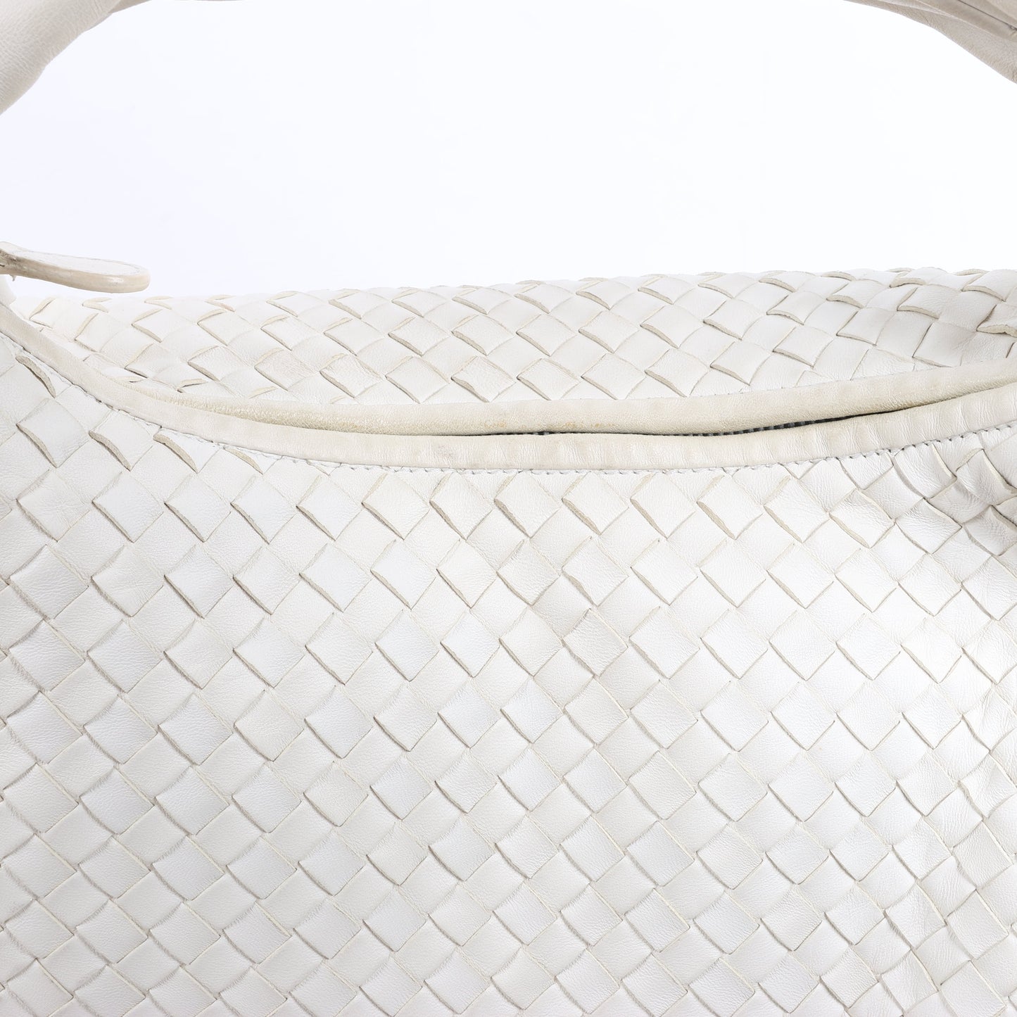 Bottega Veneta Intrecciato Hobo Leather Shoulder bag in White