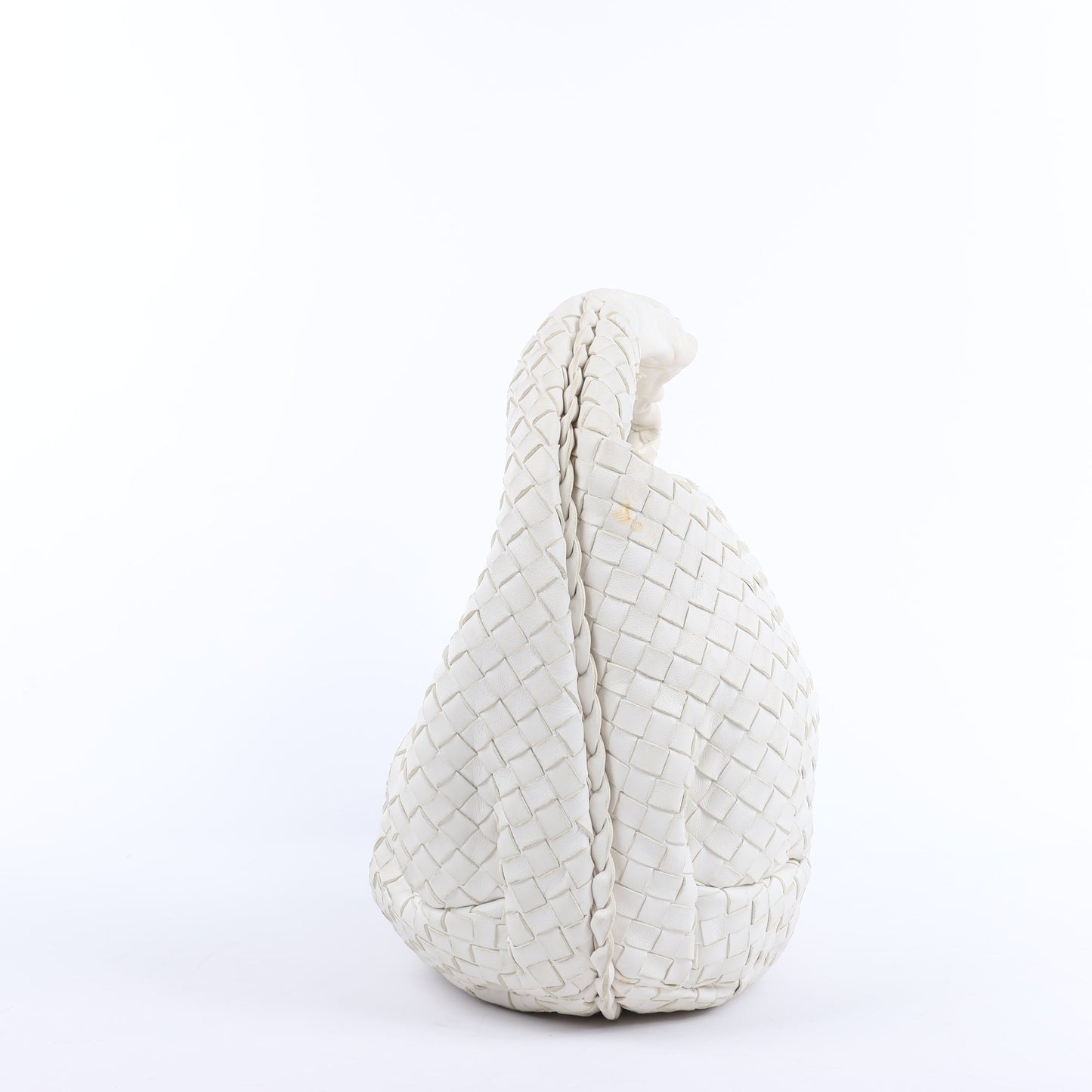 Bottega Veneta Intrecciato Hobo Leather Shoulder bag in White