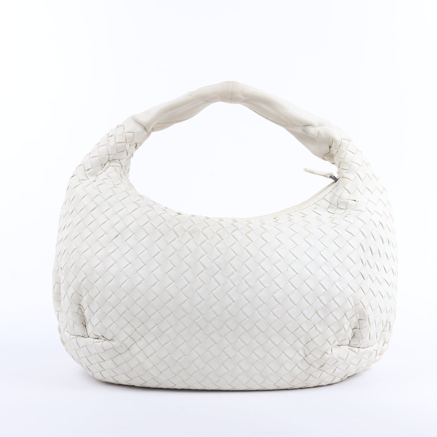 Bottega Veneta Intrecciato Hobo Leather Shoulder bag in White