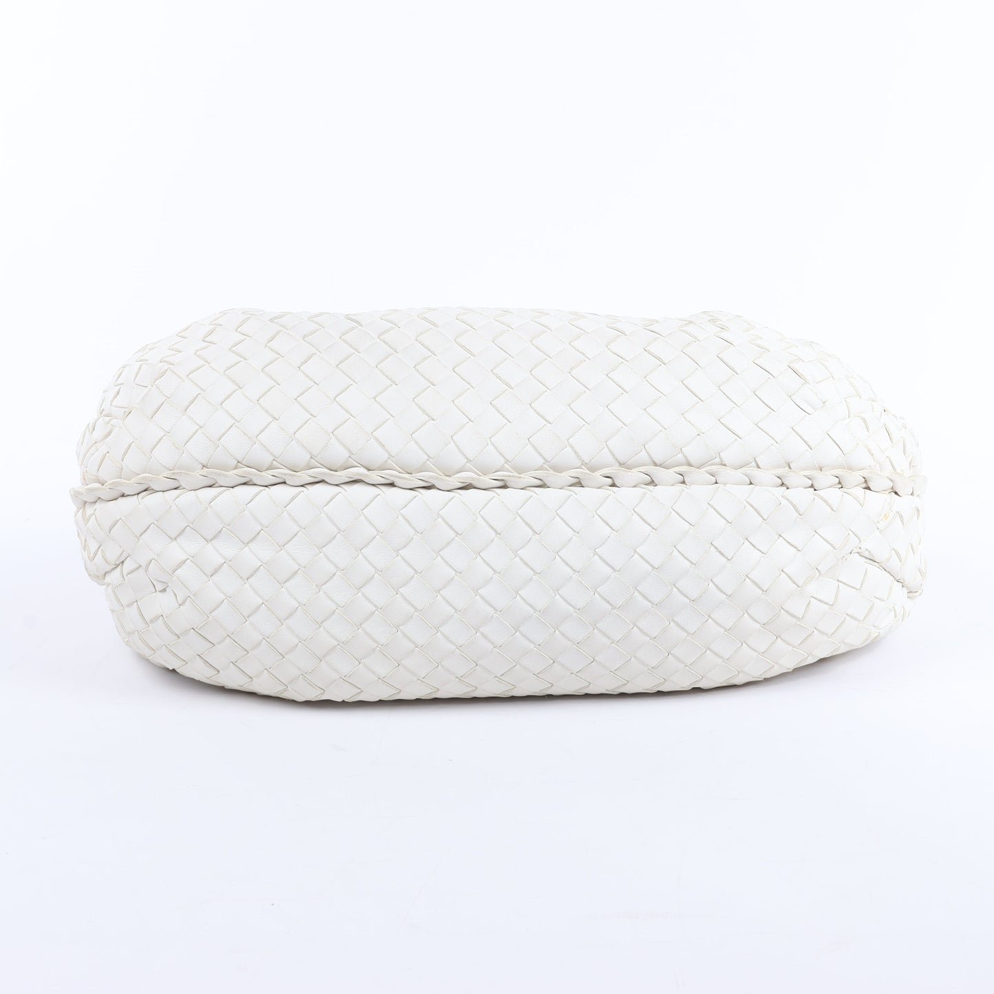 Bottega Veneta Intrecciato Hobo Leather Shoulder bag in White