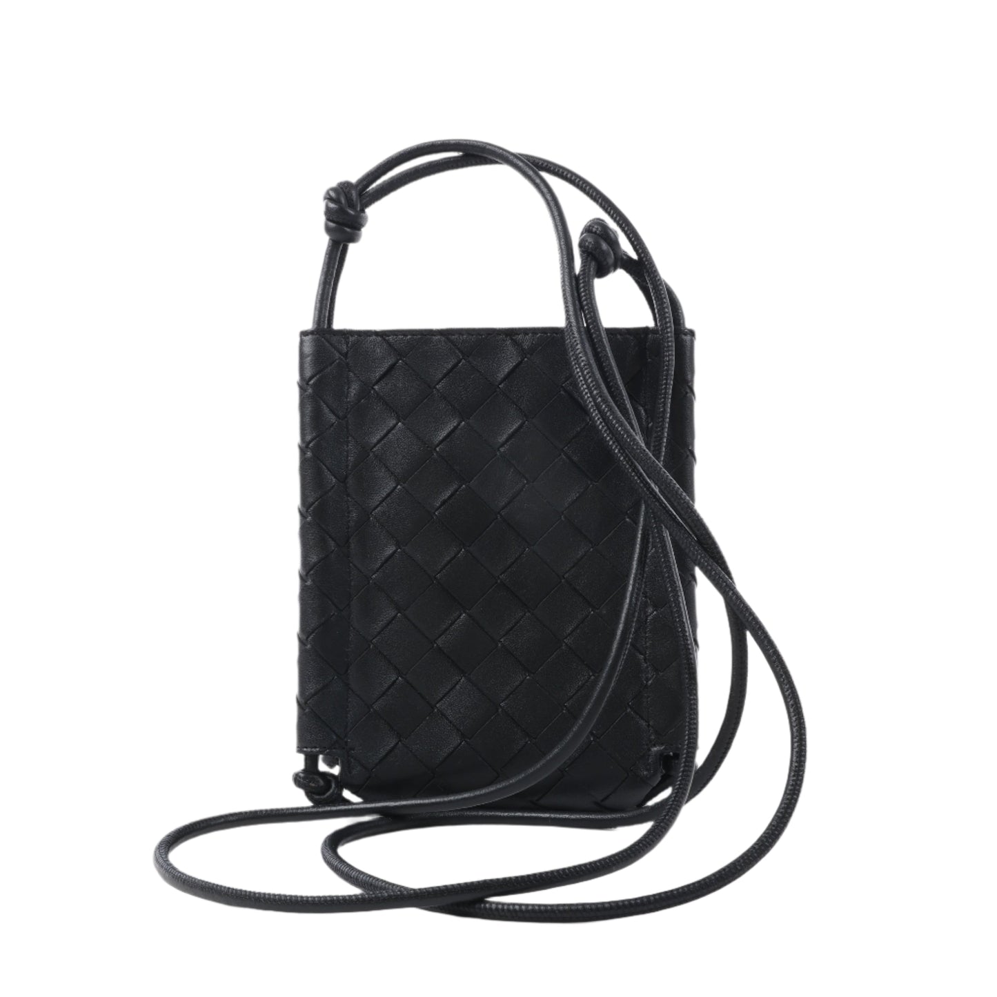 Bottega Veneta Sac porté épaule en cuir Intrecciato en noir