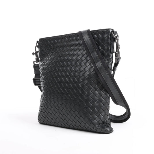 Bottega Veneta - Sac messager à bandoulière VN Nappa Intrecciato en noir