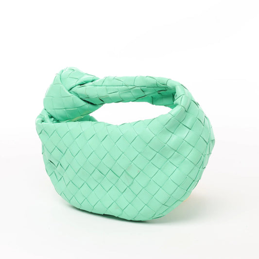 Bottega Veneta Intrecciato Mini Jodie Leather Handbag in Green