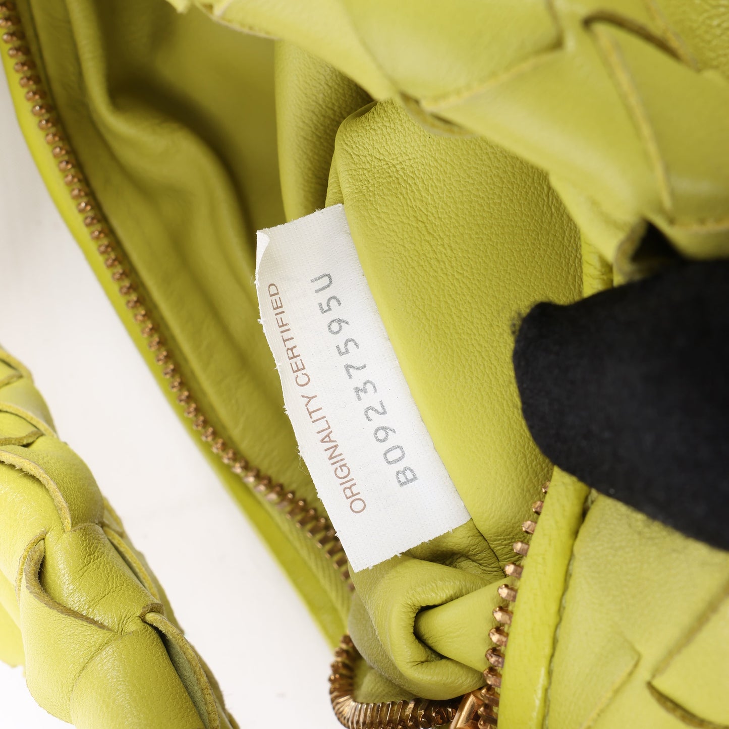 Bottega Veneta Intrecciato Mini Jodie Leather Handbag in Yellow-Green