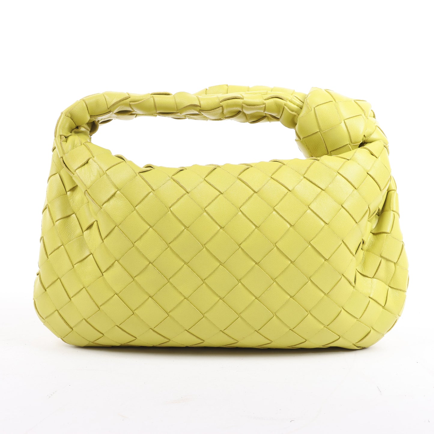 Bottega Veneta Intrecciato Mini Jodie Leather Handbag in Yellow-Green