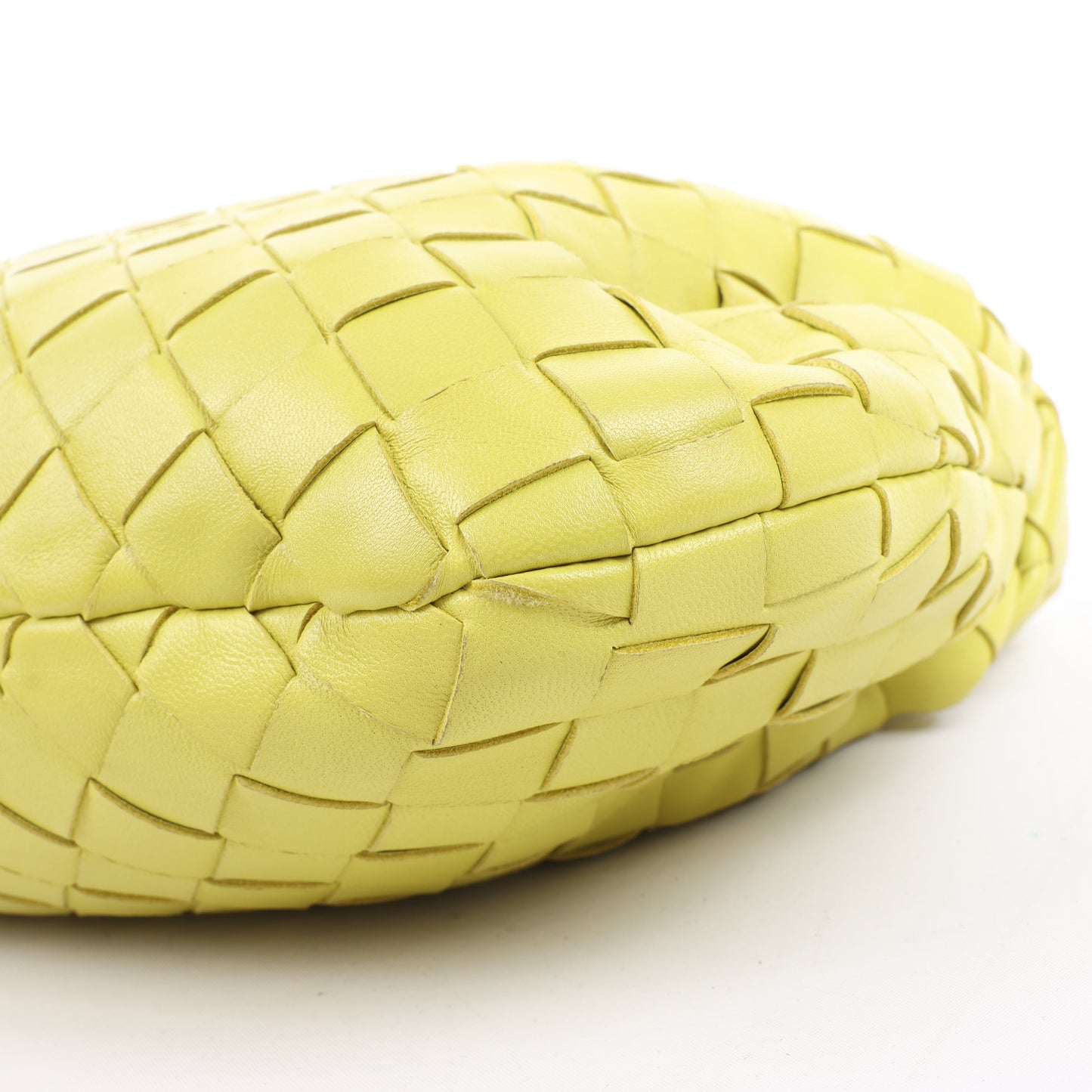 Bottega Veneta Intrecciato Mini Jodie Leather Handbag in Yellow-Green