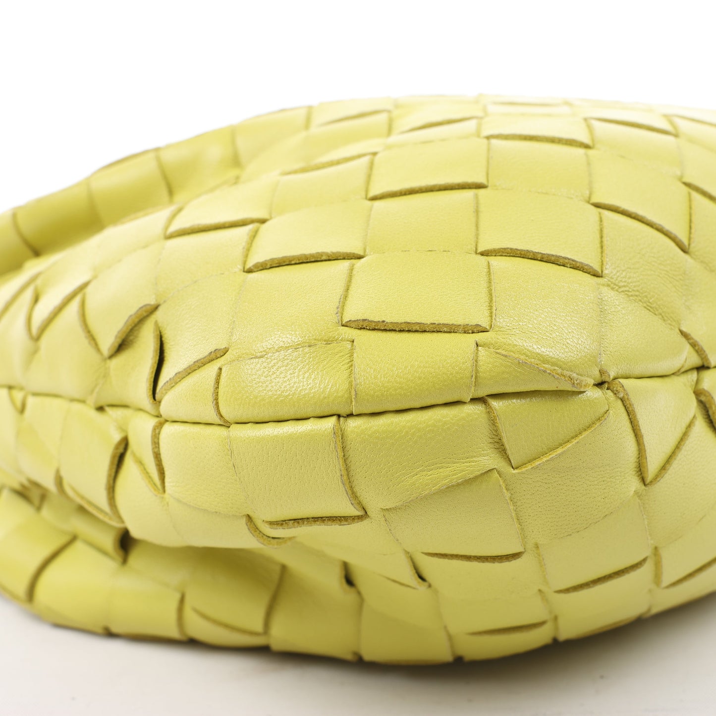 Bottega Veneta Intrecciato Mini Jodie Leather Handbag in Yellow-Green