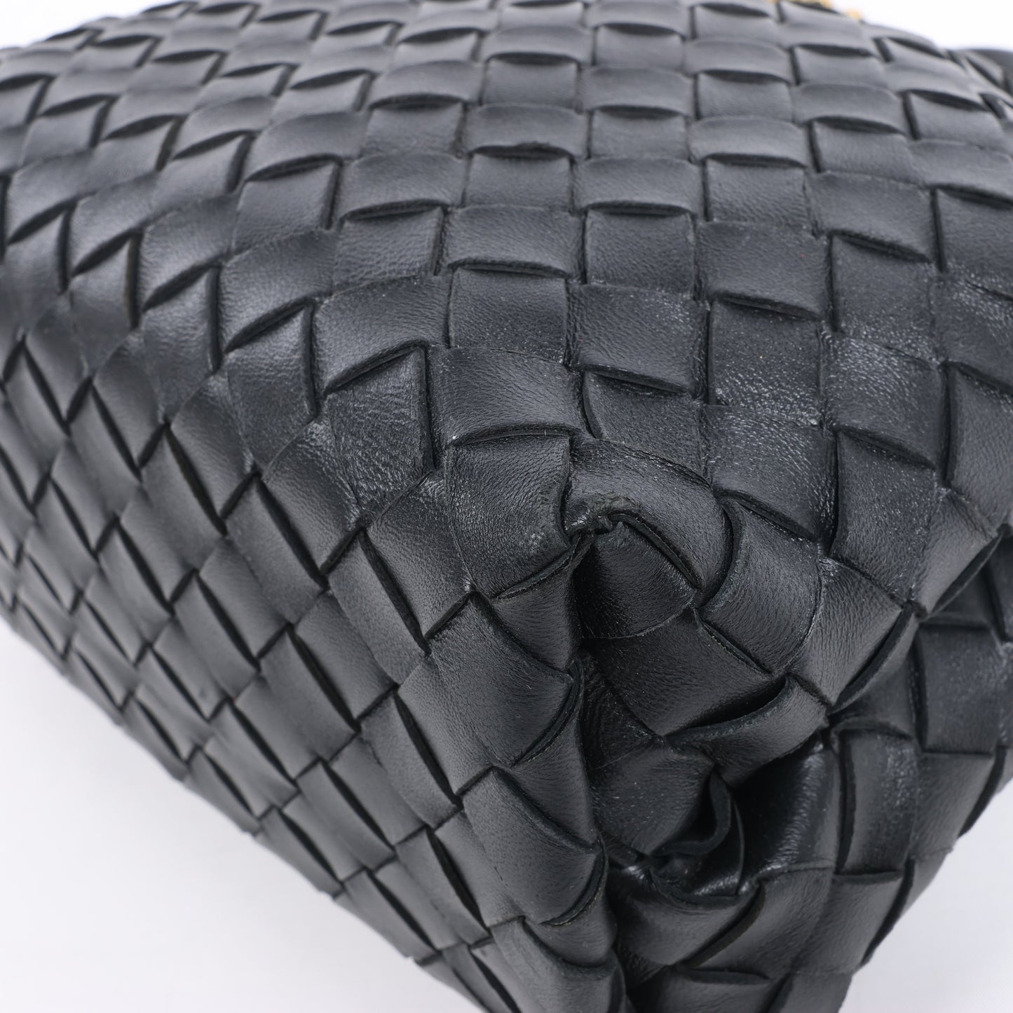 Bottega Veneta Intrecciato Petit sac à main 2 voies en cuir Andiamo en noir
