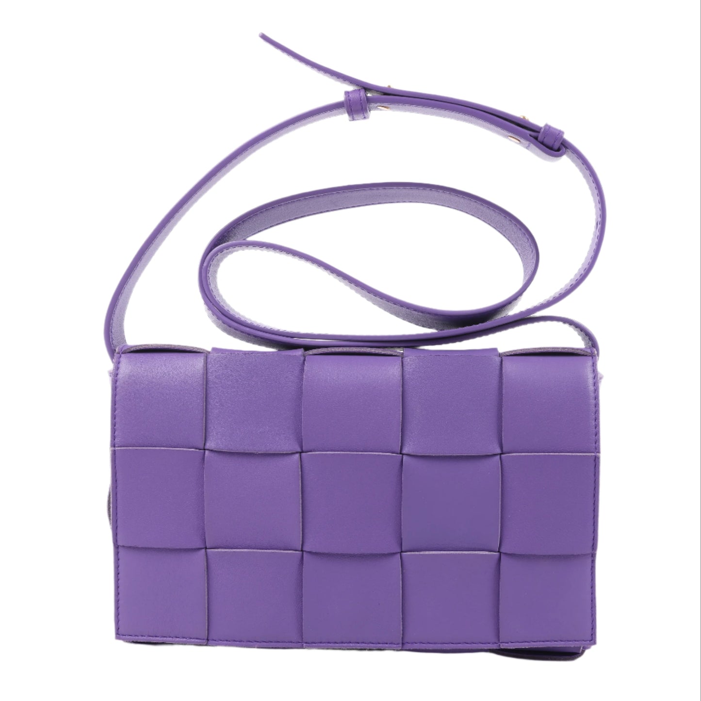 Bottega Veneta Maxi Intrecciato Cassette Leather Shoulder Bag in Purple