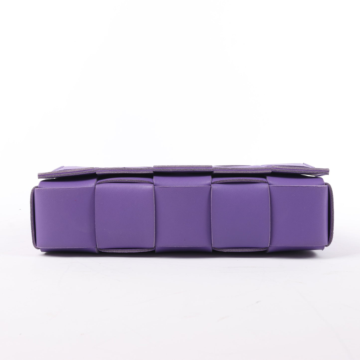 Bottega Veneta Maxi Intrecciato Cassette Leather Shoulder Bag in Purple