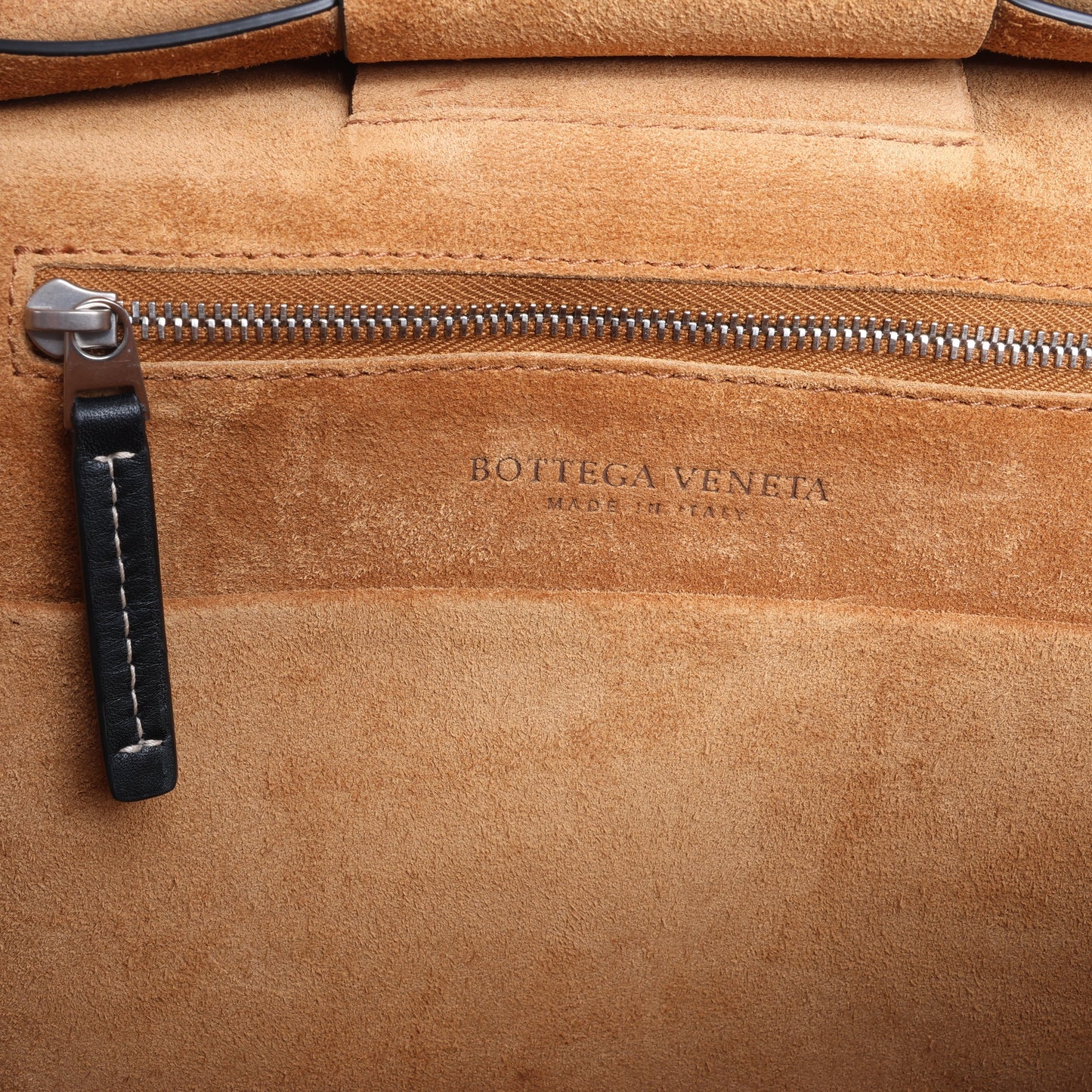 Bottega Veneta Arco Maxi Intrecciato Leather Handbag in Black