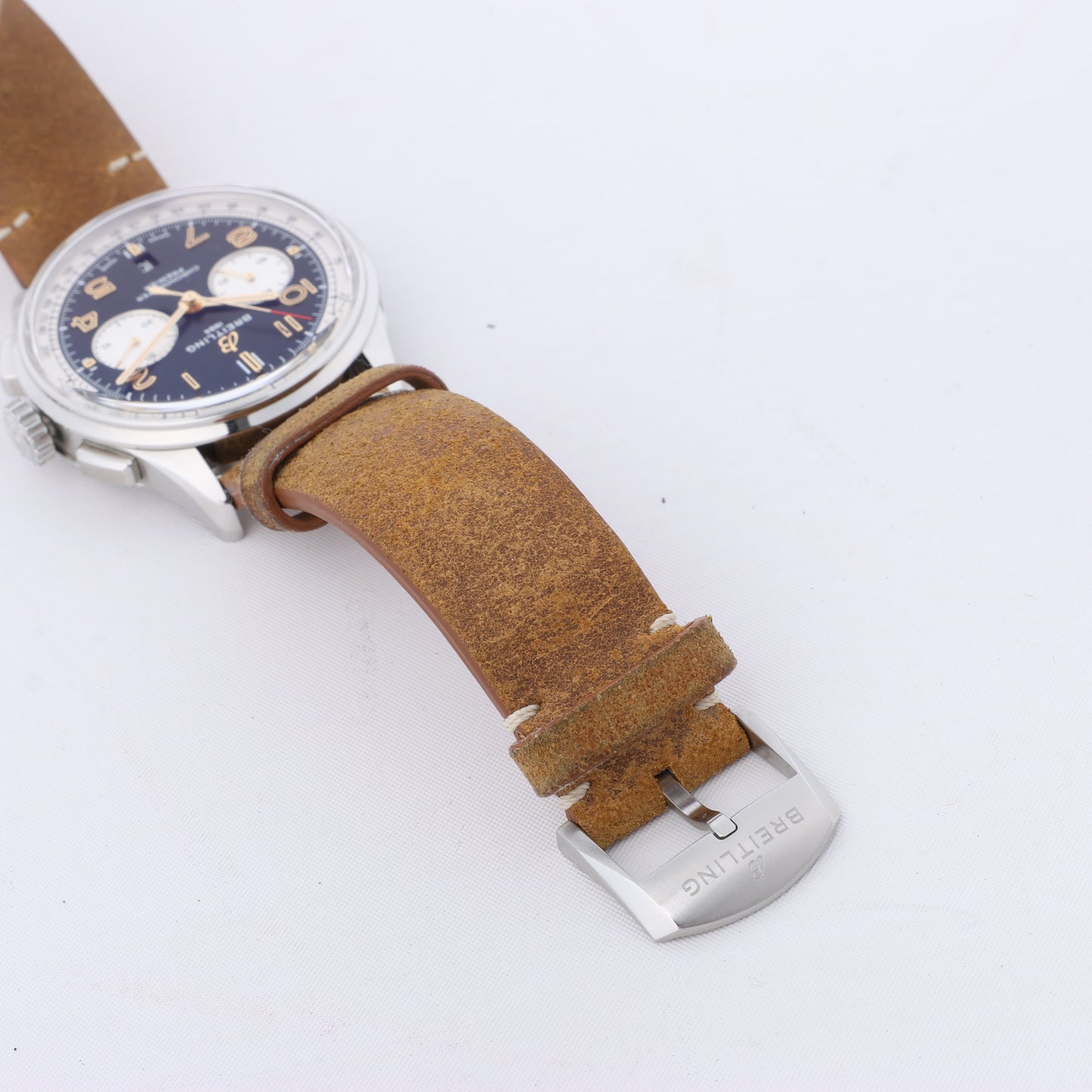 Breitling Premier B01 Chronograph 42 AB0118A21B1X2 3286079 SS & Leather AT Black Dial Watch