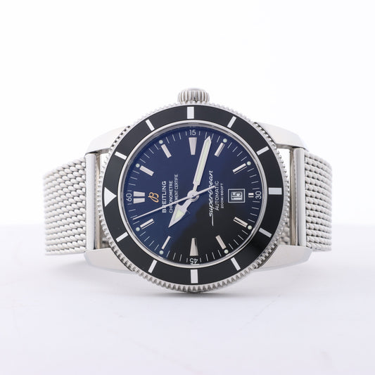 Breitling Superocean A172B680CA 1097540 SS AT Uhr mit schwarzem Zifferblatt