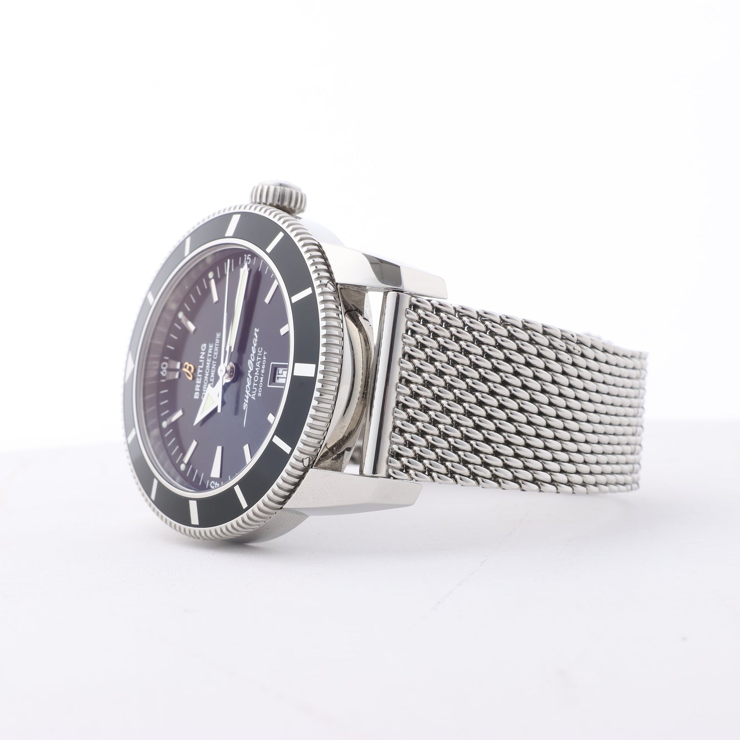 Breitling Superocean A172B680CA 1097540 SS AT Black Dial Watch