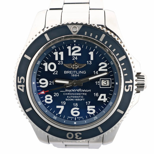 Breitling Superocean II A17365D1/C915 2915823 SS AT Watch with Blue Dial