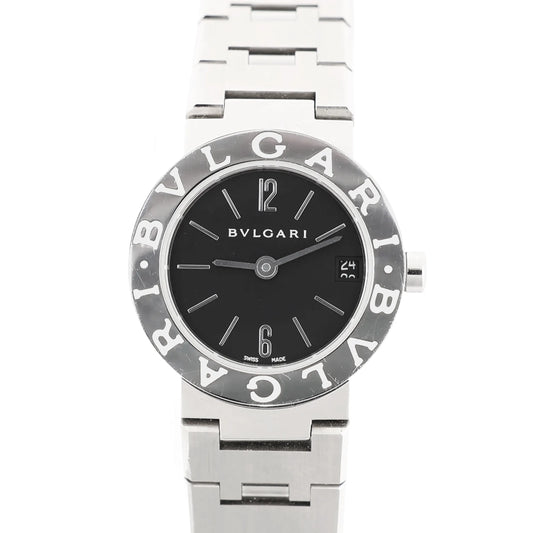 Bvlgari Bvlgari Bvlgari BB23SS L388604 SS QZ Uhr mit schwarzem Zifferblatt