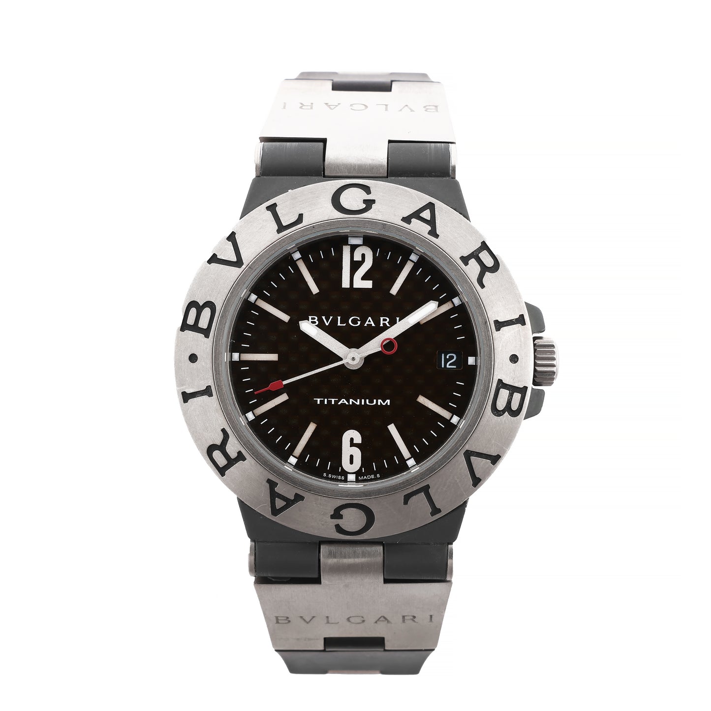 BVLGARI Diagono TI38TA L8213 Ti & rubber AT Brown-Face Watch