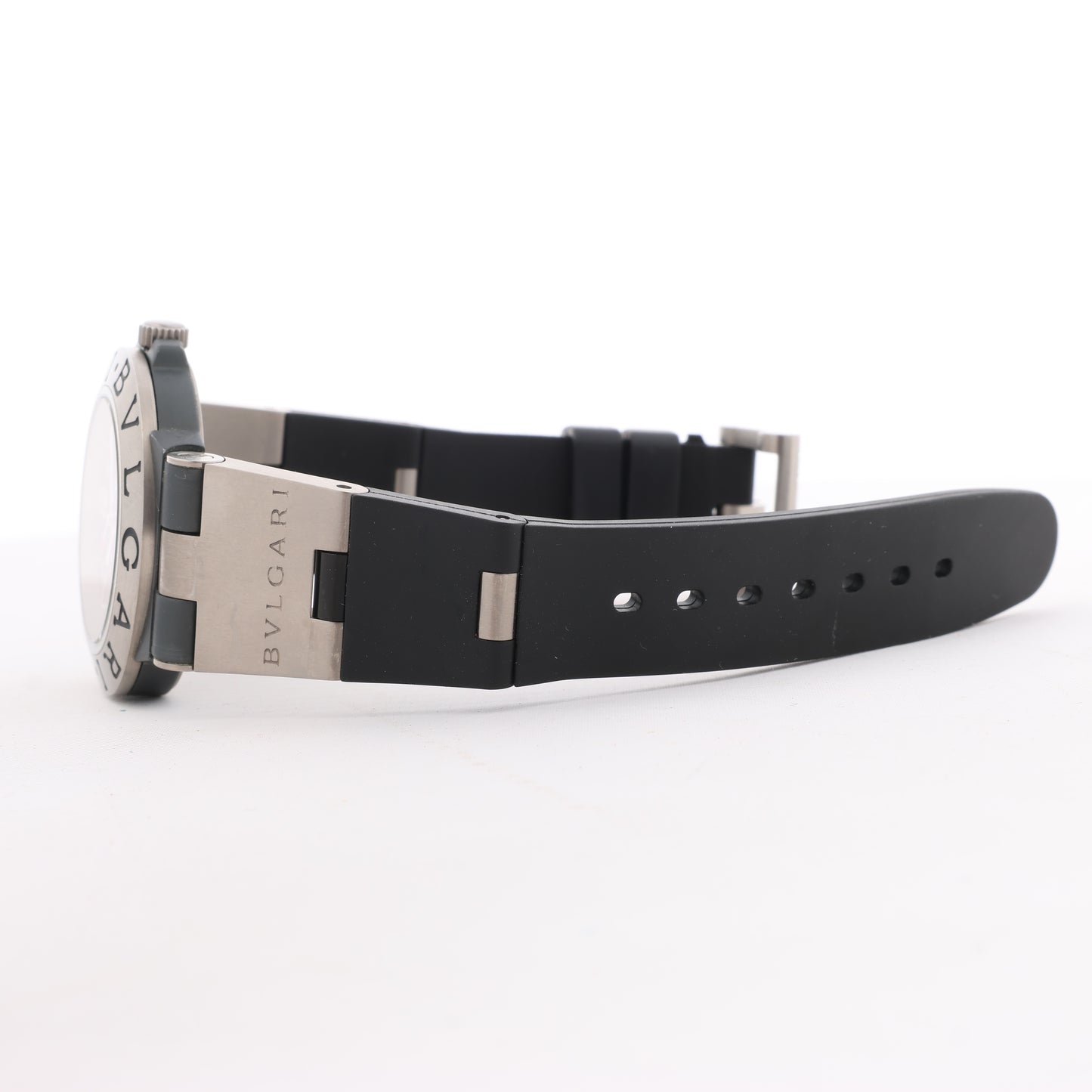 BVLGARI Diagono TI38TA L8213 Ti & rubber AT Brown-Face Watch