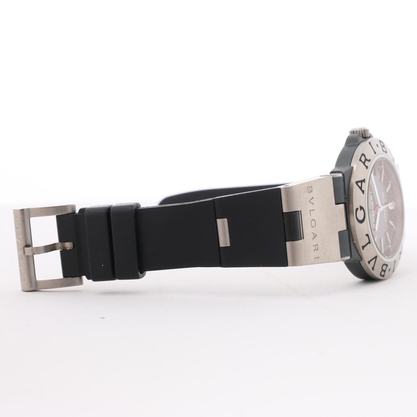 BVLGARI Diagono TI38TA L8213 Ti & rubber AT Brown-Face Watch