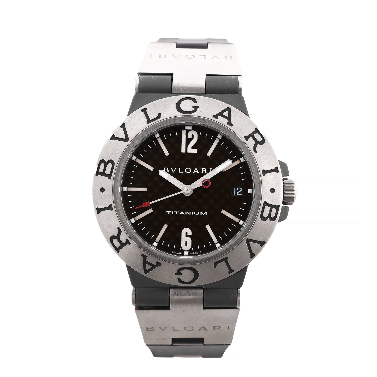 BVLGARI Diagono TI38TA L8213 Ti & rubber AT Brown-Face Watch