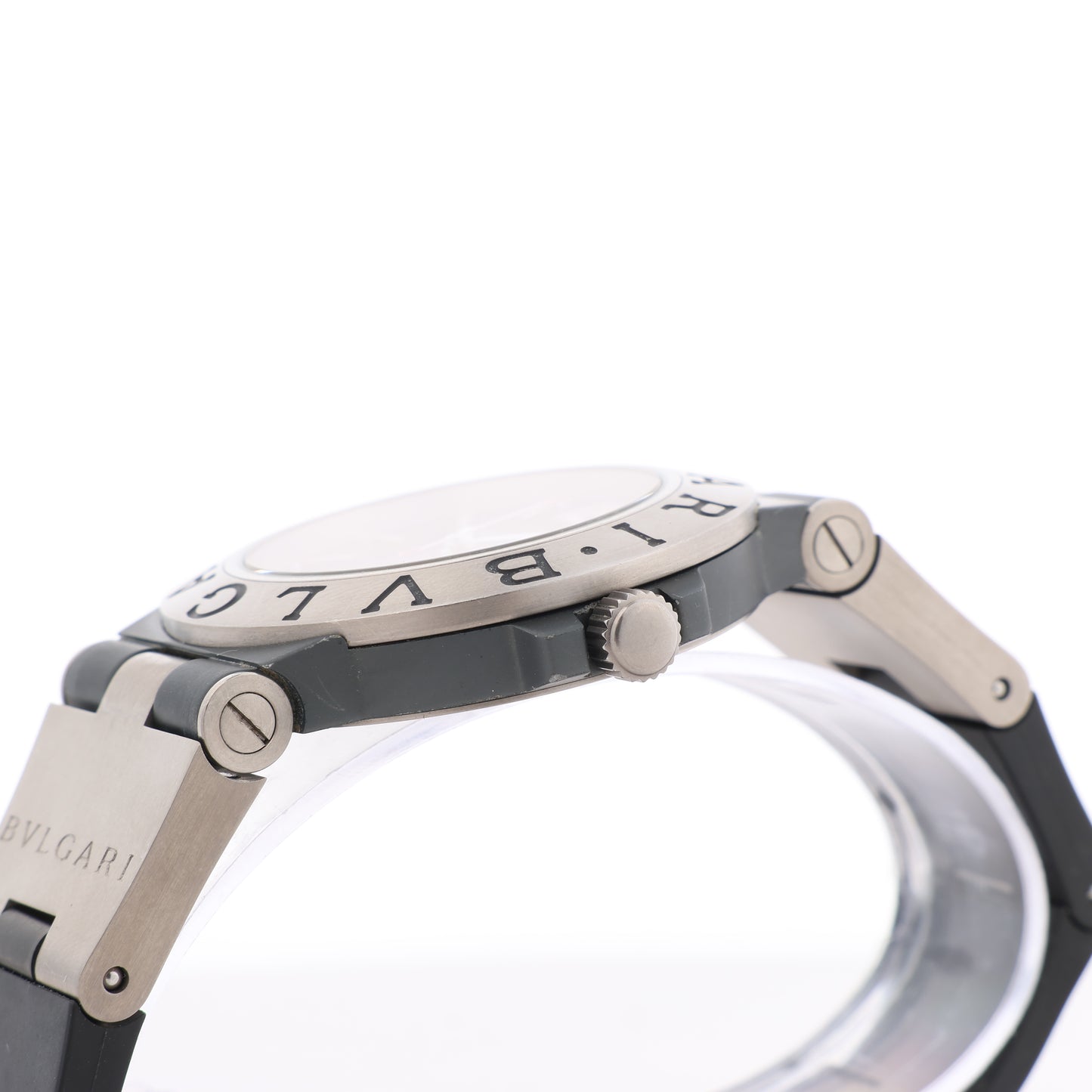 BVLGARI Diagono TI38TA L8213 Ti & rubber AT Brown-Face Watch